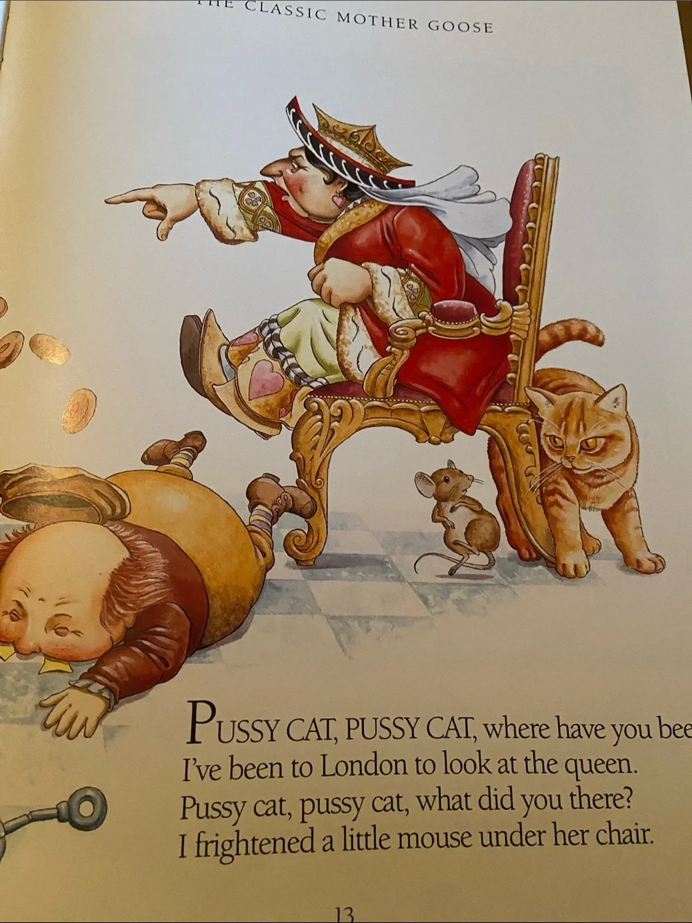 Vintage Classic Mother Goose Illustrated Children’s book Nursery Rhymes Rhyme hc